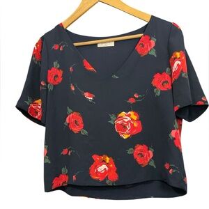 Aritzia Babaton Randy Floral SS Blouse